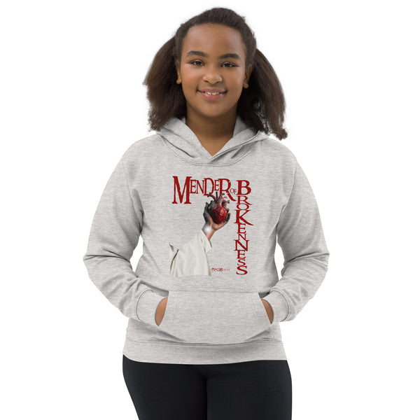 Mender of Brokenness Unisex  Youth Hoodie - Red Text