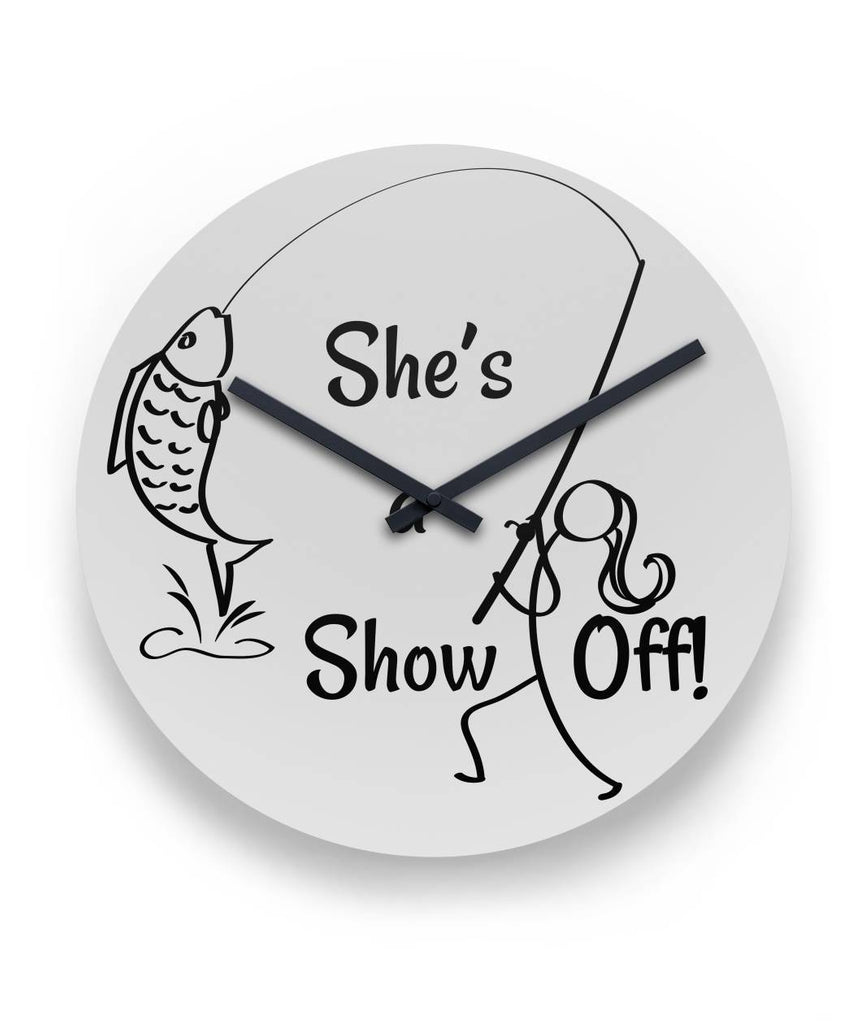 She's a Show Off, 11" Round Wall Clock