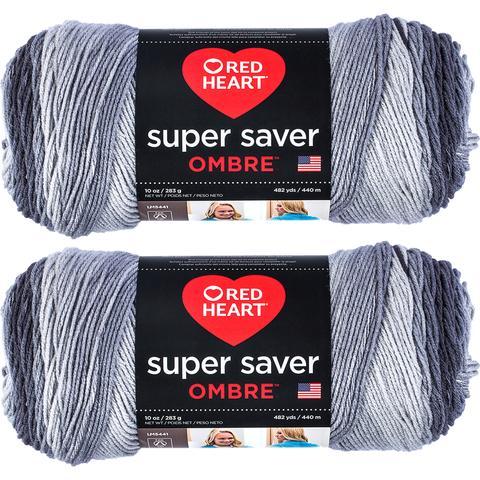 RED HEART Super Saver Ombre Yarn, 10 Ounce MultiPacks, Various Colors