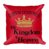 We're Citizens, Basic Decorative Pillow-Black Text