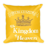 We're Citizens, Basic Decorative Pillow-White Text
