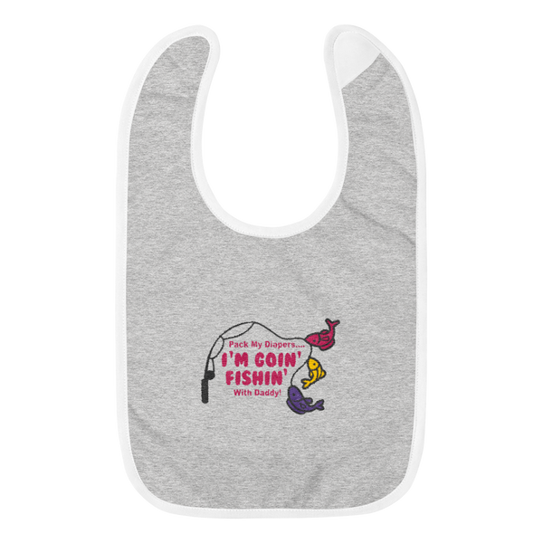 Pack My Diapers, Embroidered Baby Bib-Girl