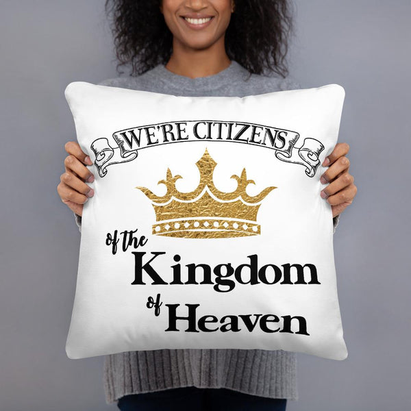 We're Citizens, Basic Decorative Pillow-Black Text