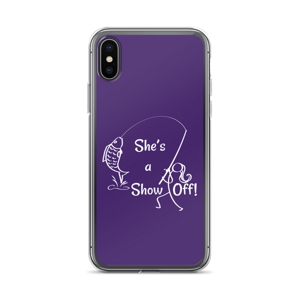 She's a Show Off, iPhone Purple Case, X/XS, XS Max, XR_White-Design