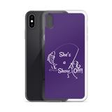 She's a Show Off, iPhone Purple Case, X/XS, XS Max, XR_White-Design
