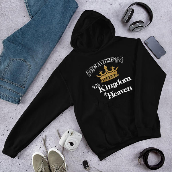 I'm a Citizen, Unisex Adult Hooded Sweatshirt-White Text