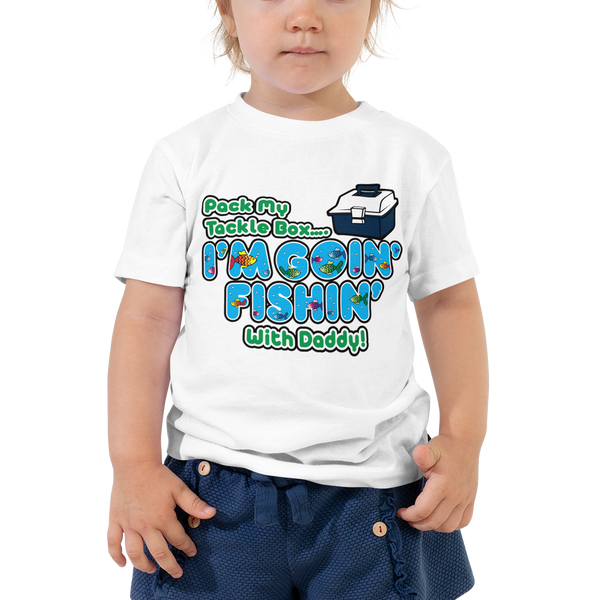 Pack My Tackle Box, 2T-4T Toddler Short Sleeve Tee (Boy-Blue)