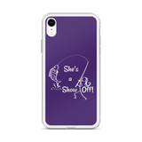 She's a Show Off, iPhone Purple Case, X/XS, XS Max, XR_White-Design