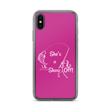 She's a Show Off, iPhone Pink Case, X/XS, XS Max, XR_White-Design
