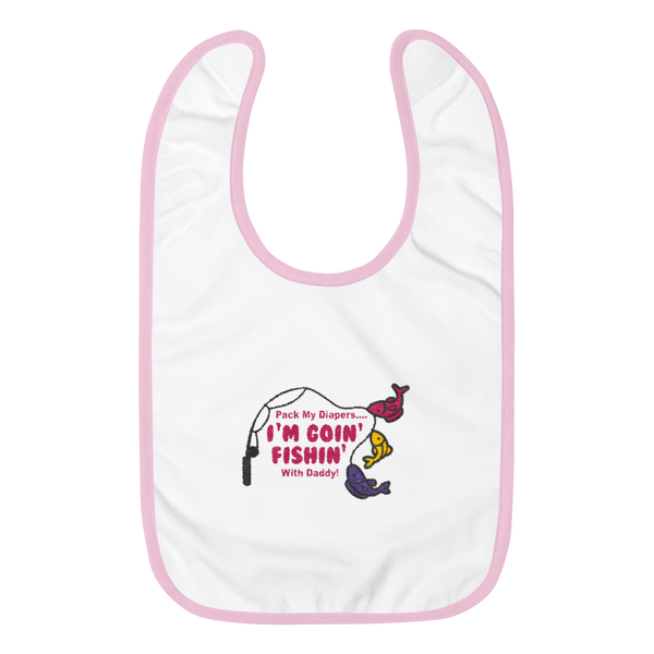 Pack My Diapers, Embroidered Baby Bib-Girl