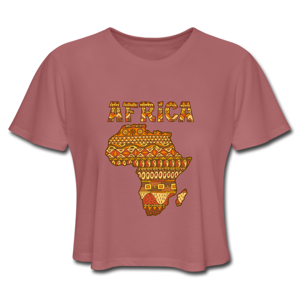 Women's Cropped T-Shirt - Africa 2 - dust