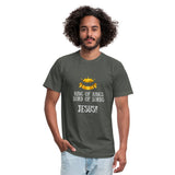 King of Kings, Unisex Jersey T-Shirt - asphalt