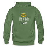 King of Kings, Unisex Gildan Heavy Blend Adult Hoodie - military green