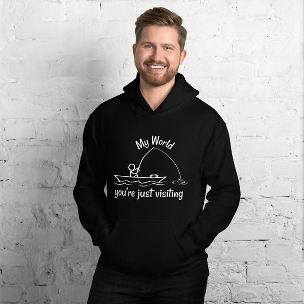 My World Unisex Adult Hooded Sweatshirt - White Text