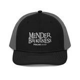 Mender of Brokenness - Embroidered Unisex Adjustable Snapback Trucker Hat - White Text