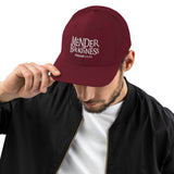 Mender of Brokenness - Embroidered Unisex Adjustable Snapback Trucker Hat - White Text