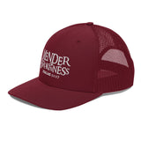 Mender of Brokenness - Embroidered Unisex Adjustable Snapback Trucker Hat - White Text