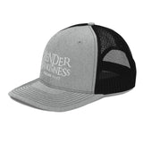 Mender of Brokenness - Embroidered Unisex Adjustable Snapback Trucker Hat - White Text