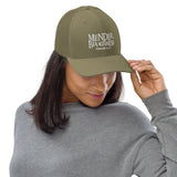 Mender of Brokenness - Embroidered Unisex Adjustable Snapback Trucker Hat - White Text