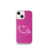 She's a Show Off, iPhone Pink Case, X/XS, XR and 13 & 14 Series_ White-Design