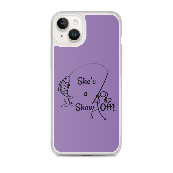 She's a Show Off, iPhone Purple Case_13 & 14 Series