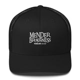 Mender - Embroidered Unisex Adjustable Retro Trucker Hat  | Yupoong 6606 - White Text