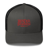Mender - Embroidered Unisex Adjustable Retro Trucker Hat  | Yupoong 6606 - Red Text