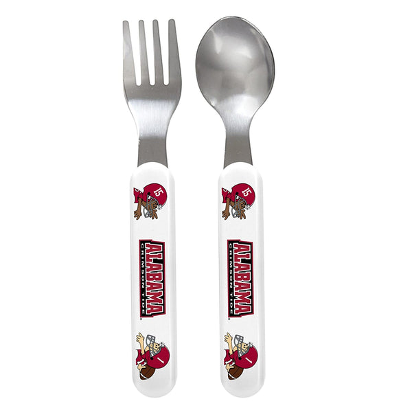 Baby Fanatic Fork and Spoon Set, University of Alabama