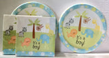 Baby Shower Paper Plates & Napkins Bundle, Girl or Boy