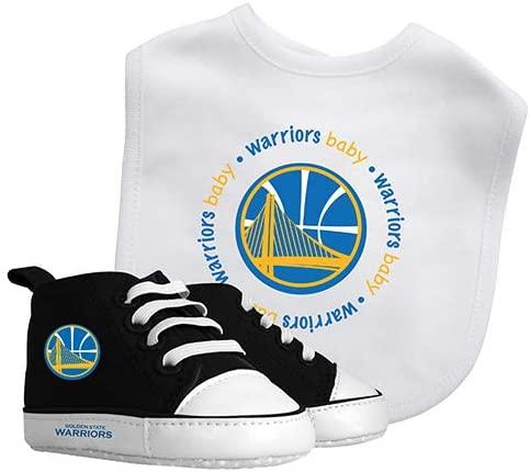 NBA Golden State Warriors Unisex GSW30002 Bib & Prewalker Gift Set