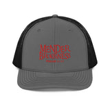 Mender of Brokenness - Embroidered Unisex Adjustable Snapback Trucker Hat - Red Text