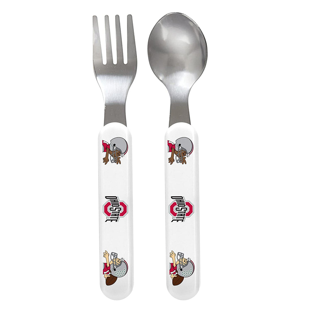 Baby Fanatic Fork and Spoon Set, Ohio State University