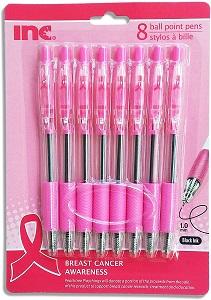 INC. Ball Point Pens, Pink Breast Cancer Awareness