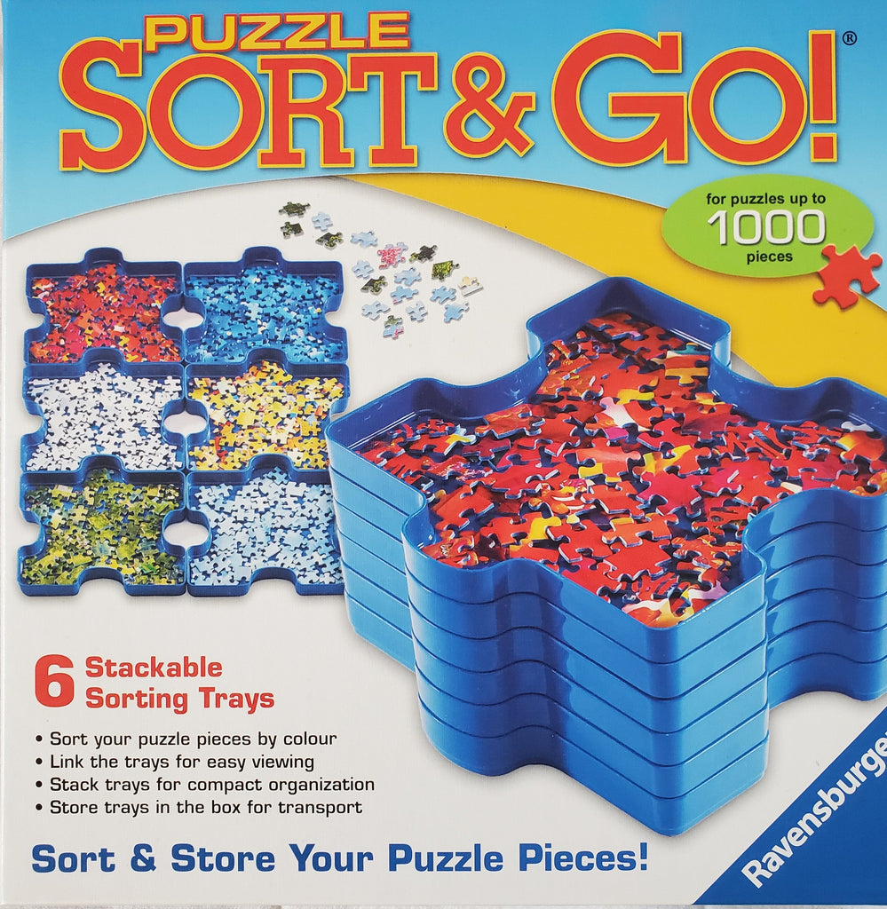  Ravensburger Sort and Go Jigsaw Puzzle Accessory - Sturdy and  Easy to Use Plastic Puzzle Shaped Sorting Trays to Organize Puzzles Up to  1000 Pieces, Blue : NotAvailable: Toys & Games