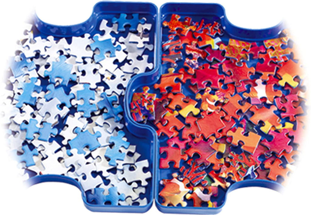  8 Stackable Puzzle Shaped Sorting Trays - Plus Included 1000  Piece Puzzle - Organize Puzzles Up to 1500 Pieces (Yellow) : Toys & Games