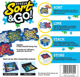 Sort and Go Jigsaw Puzzle Accessory - Sturdy and Easy to Use Plastic Puzzle Shaped Sorting Trays for Puzzles Up to 1000 Pieces