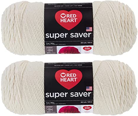 Red Heart Super Saver Jumbo Yarn 12 Bundle - Soft White - Yahoo Shopping