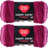 RED HEART Super Saver Ombre Yarn, 10 Ounce MultiPacks, Various Colors