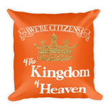 We're Citizens, Basic Decorative Pillow-White Text