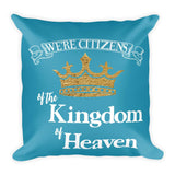 We're Citizens, Basic Decorative Pillow-White Text