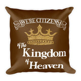 We're Citizens, Basic Decorative Pillow-White Text