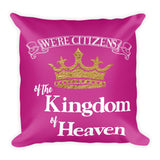 We're Citizens, Basic Decorative Pillow-White Text