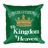 We're Citizens, Basic Decorative Pillow-White Text