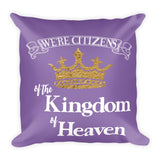 We're Citizens, Basic Decorative Pillow-White Text