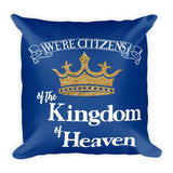 We're Citizens, Basic Decorative Pillow-White Text
