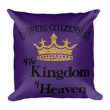 We're Citizens, Basic Decorative Pillow-Black Text
