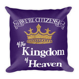We're Citizens, Basic Decorative Pillow-White Text