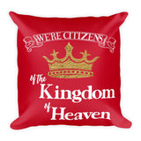 We're Citizens, Basic Decorative Pillow-White Text