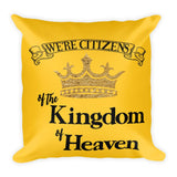 We're Citizens, Basic Decorative Pillow-Black Text