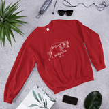 Be Careful what you Fish for, Unisex Heavy Blend Crewneck Sweatshirt-White Text